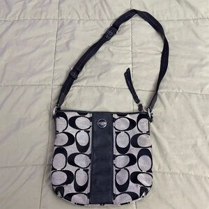 Vintage Coach Black and Gray shoulder bag